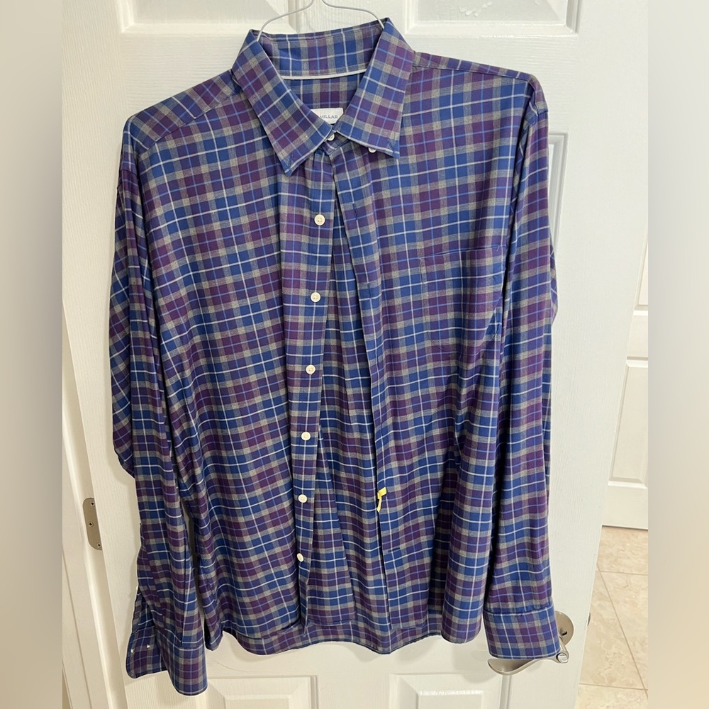 Peter Millar Size Large Dress Shirt Button Down EUC